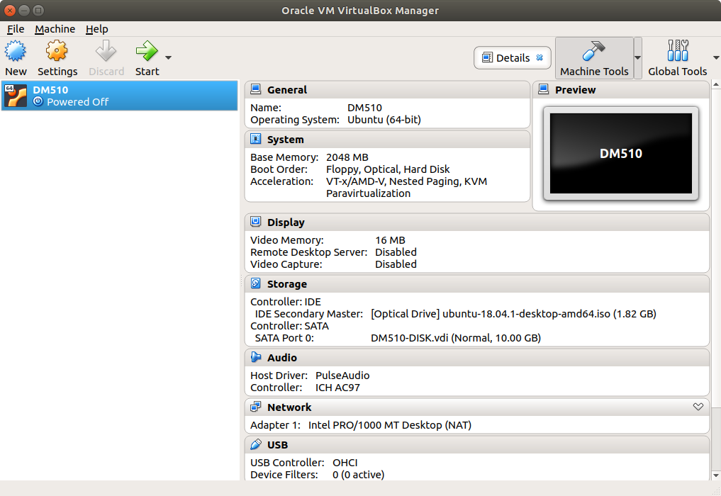 vm just created