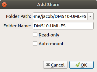vm shared folder create