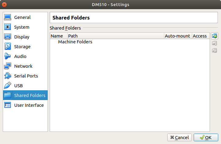 vm shared folders